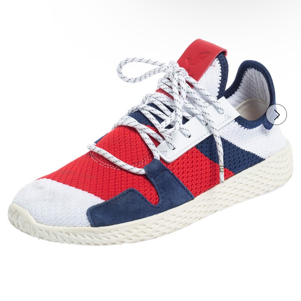Adidas Tennis Hu V2 Pharrell x Billionaire Boys Club CLOUD‎ WHITE/SCARLET/BLUE 9